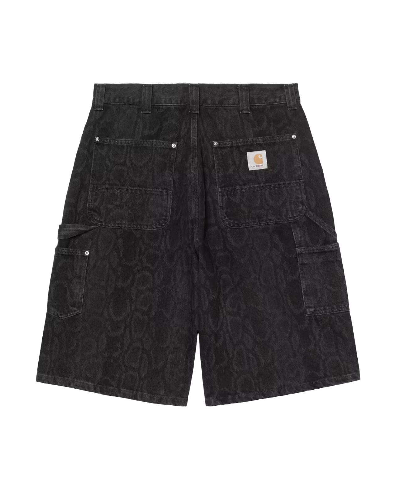 CARHARTT WIP OG DOUBLE KNEE SHORT SNAKE CAMO/BLACK HEAVY STONE WASH