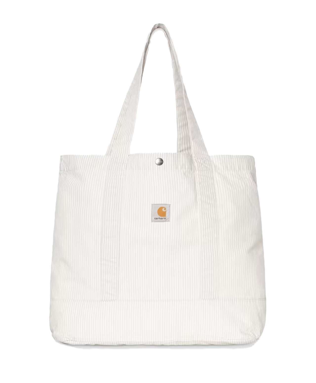 CARHARTT WIP MERCER STRIPE TOTE BAG GRAPHITE/BLEACHED