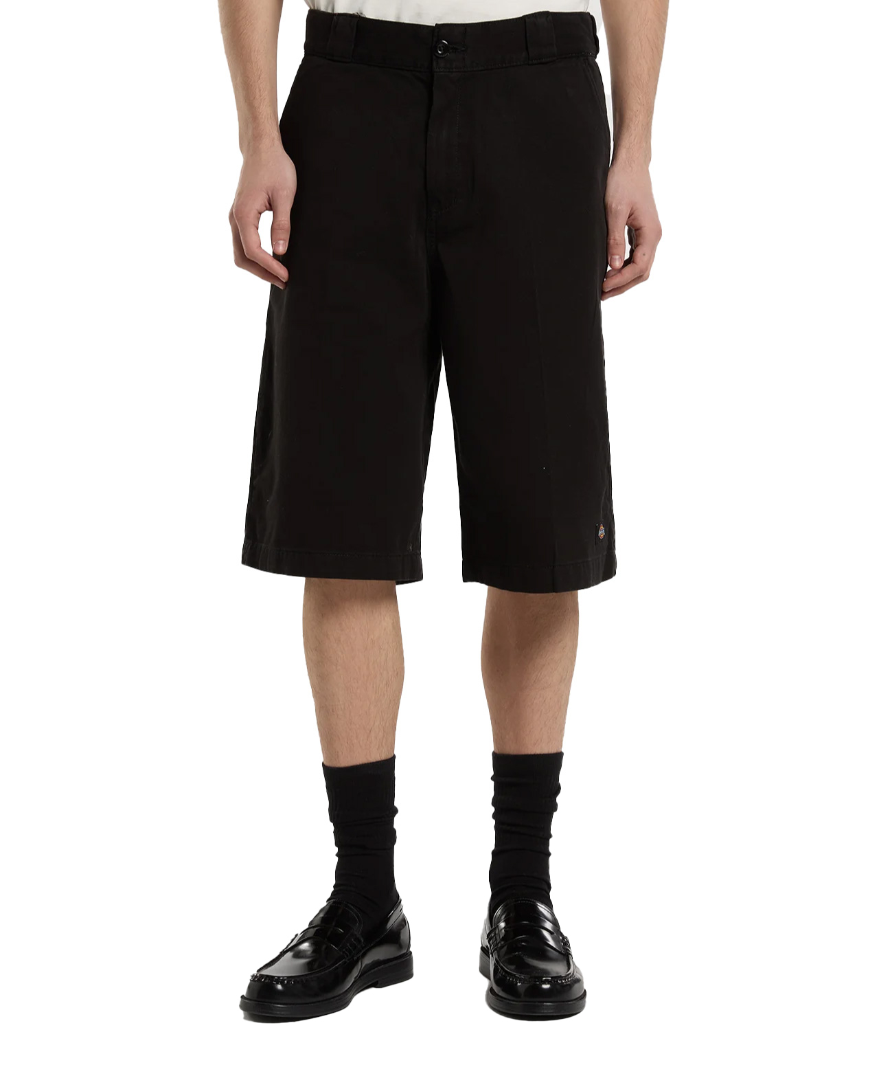 DICKIES 247 13 INCH WORK SHORT BLACK GARMENT DYED