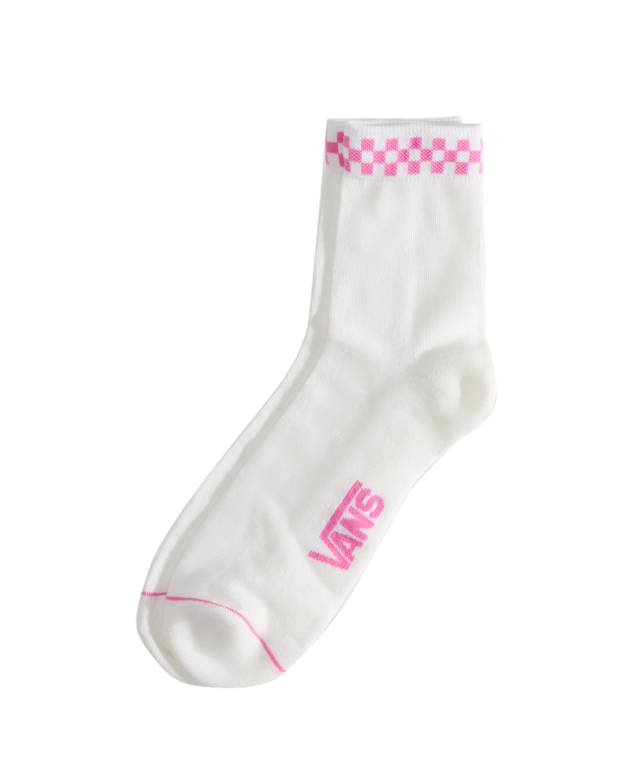 VANS PEEK-A-CHECK HALF CREW SOCKS PINK FIZZ