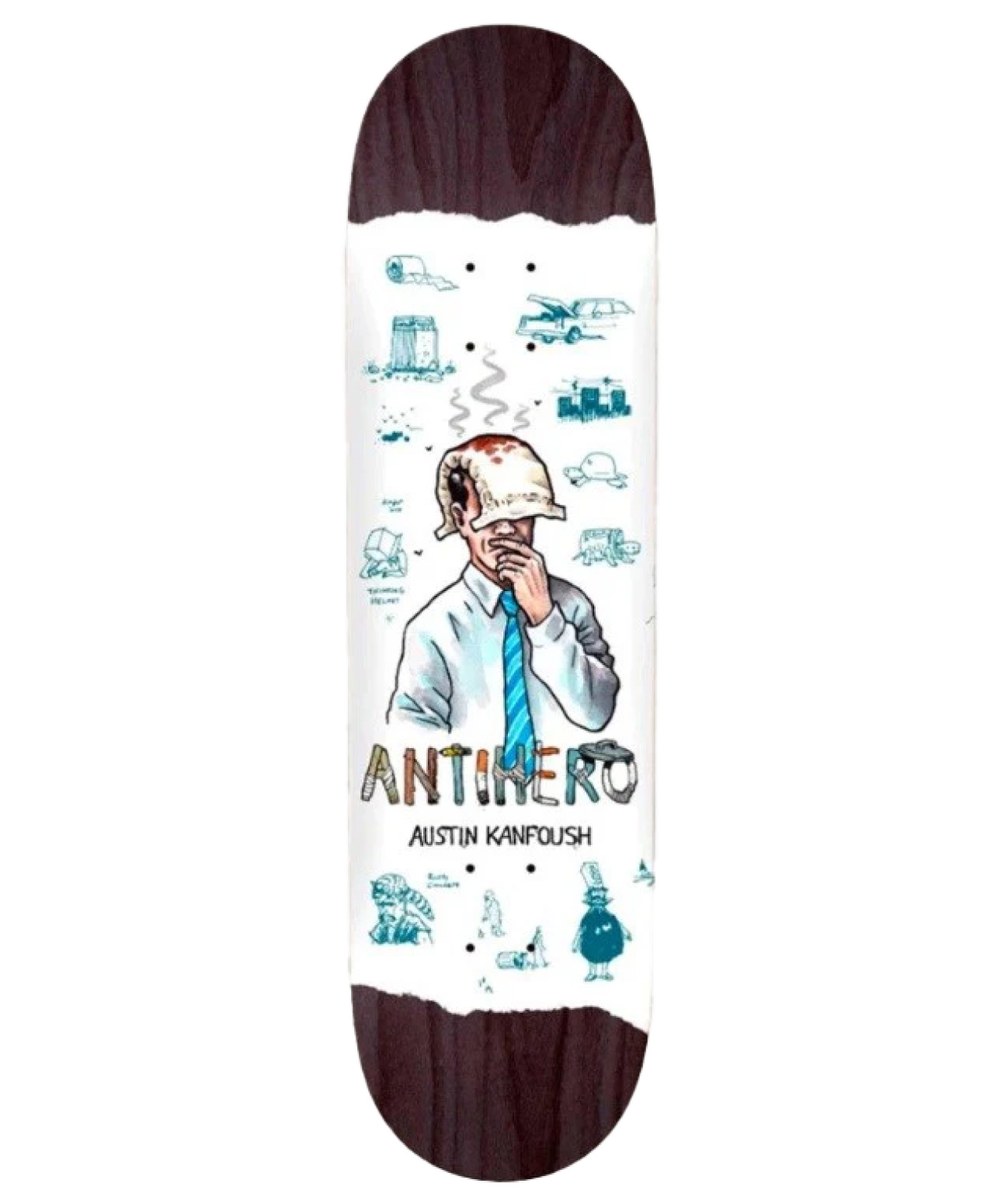 ANTIHERO RECYCLING KANFOUSH SKATE DECK 8.06 MULTI