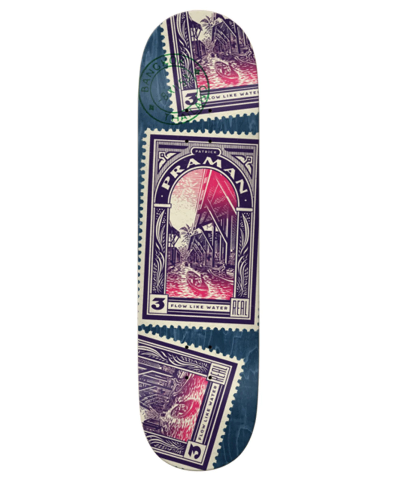 REAL AIR MAIL P. PRAMAN SKATE DECK 8.25 MULTI