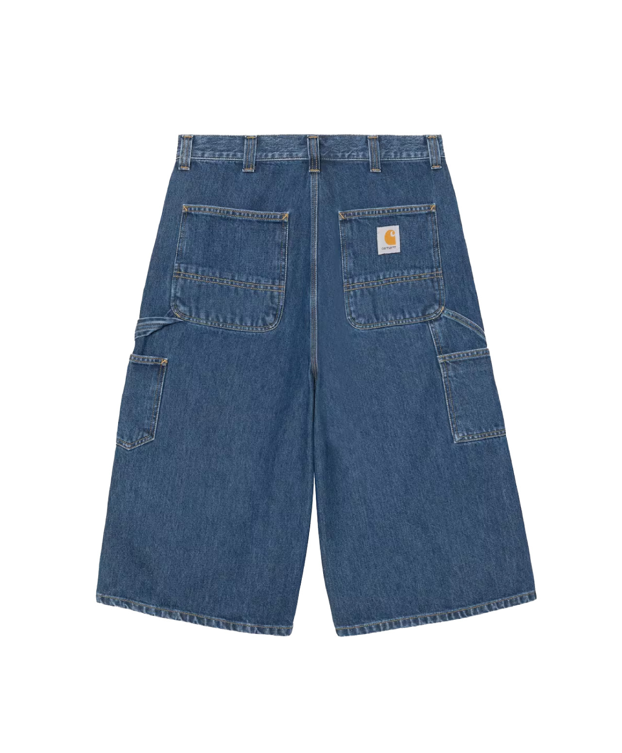 CARHARTT WIP OG DOUBLE KNEE LONG SHORT BLUE STONE WASHED