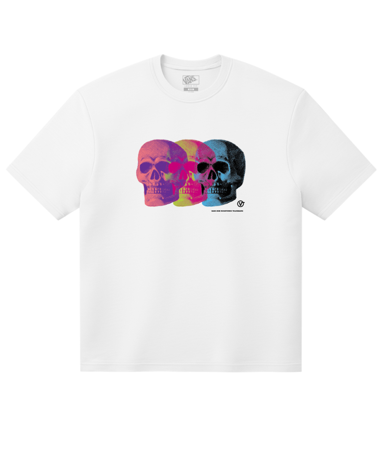 VANS BONE HEAD LOOSE TEE WHITE