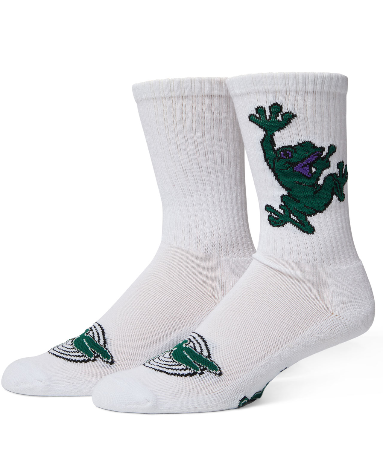 HUF STUCK ON YOU CREW SOCKS WHITE