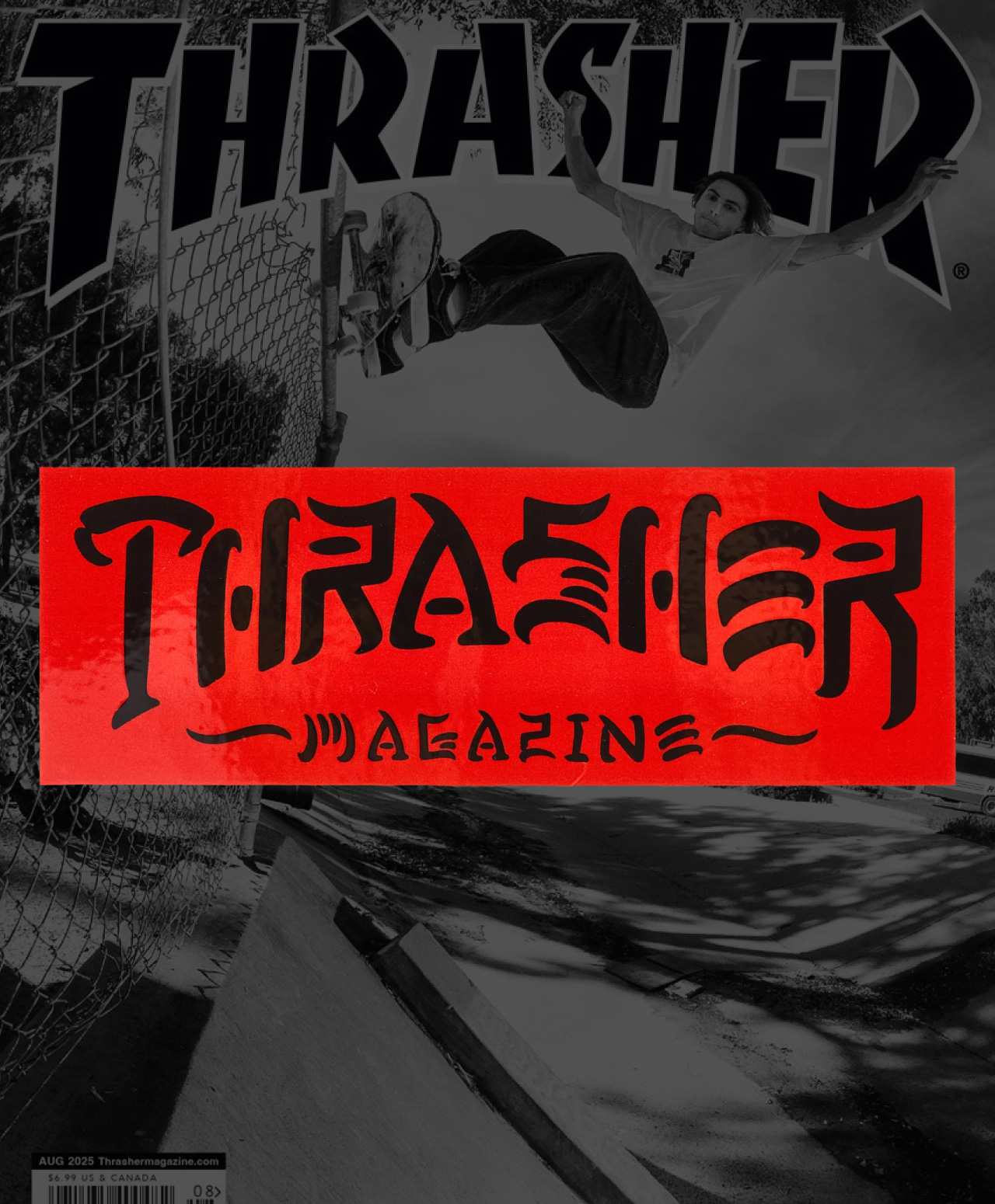 THRASHER THRASH & DESTROY STICKER RED/BLACK