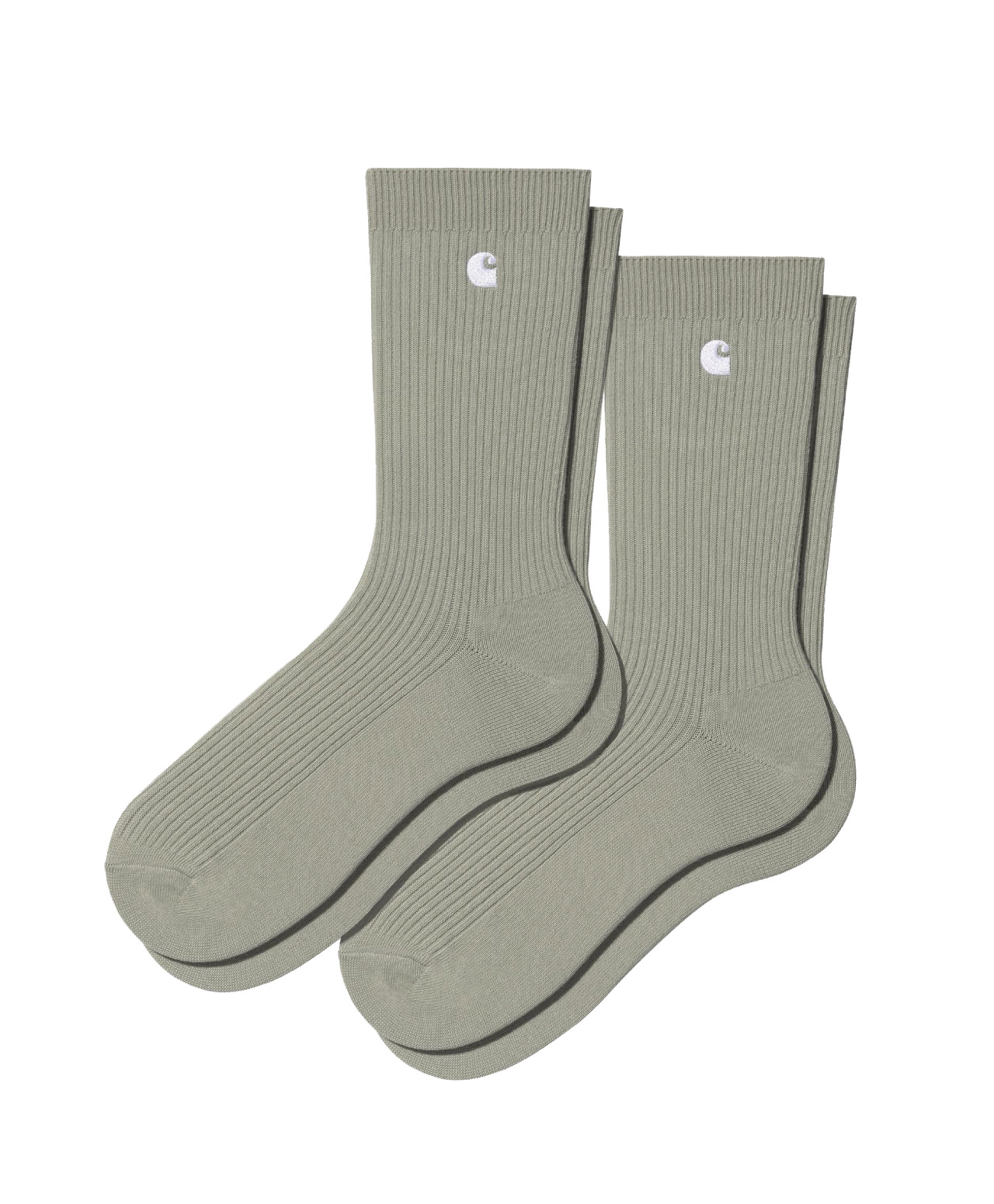 CARHARTT WIP MADISON 2-PACK SOCKS SHADY GREEN/WHITE