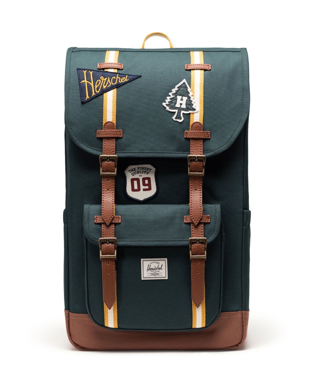 HERSCHEL LITTLE AMERICA BACKPACK PATCHES GREEN