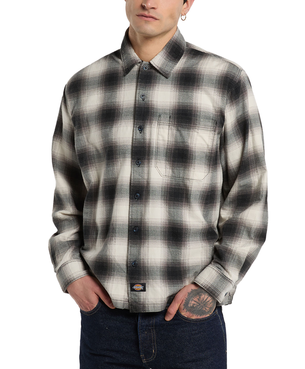 DICKIES GULFPORT FLANNEL SHIRT BLACK