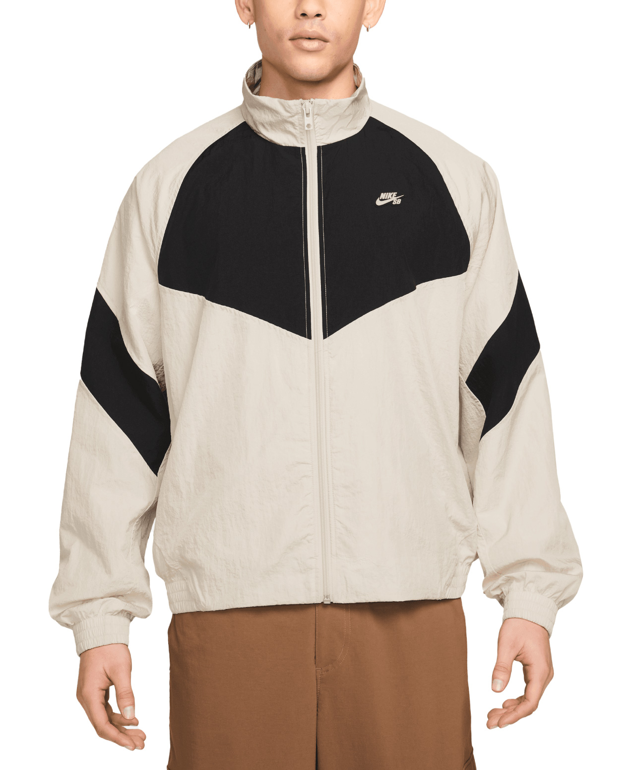 NIKE SB SKATE JACKET LIGHT OREWOOD BROWN/BLACK/WHITE