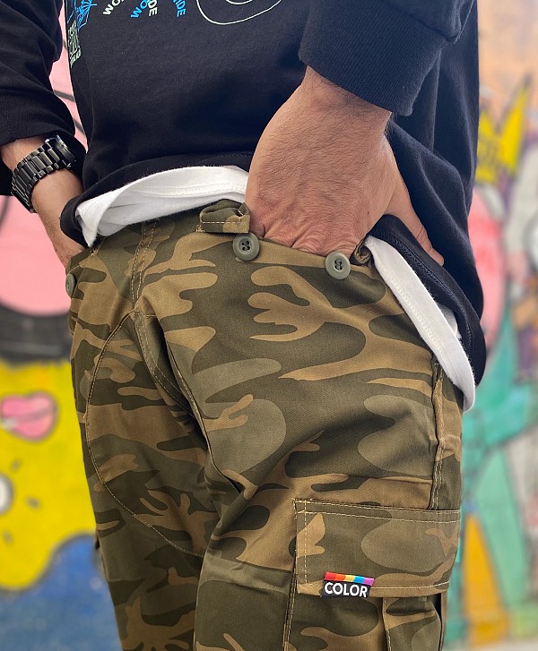 COLOR I-5 CARGO PANTS DIRT CAMO