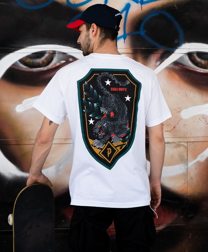 PRIMITIVE X CALL OF DUTY BLACK JAGUAR TEE WHITE