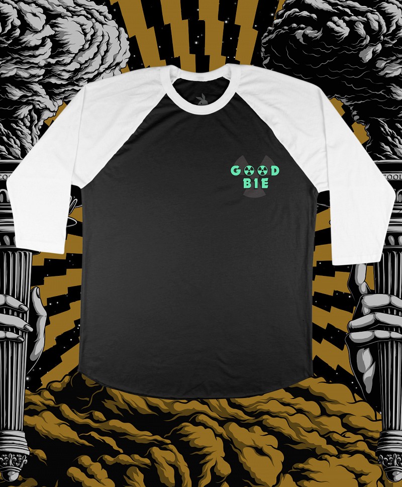 GOODBIE WAR GAMES NUCLEAR TORCH GLOW IN THE DARK RAGLAN BLACK/WHITE