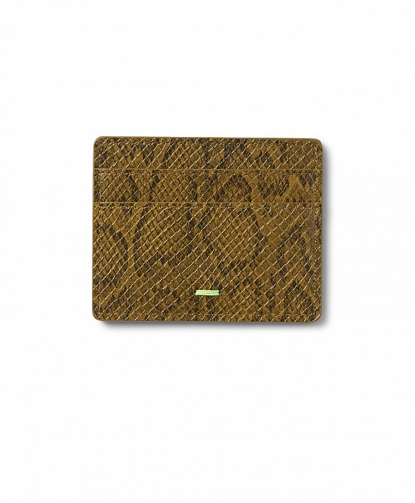 HUF FUCK IT SNAKESKIN CARDHOLDER GREEN