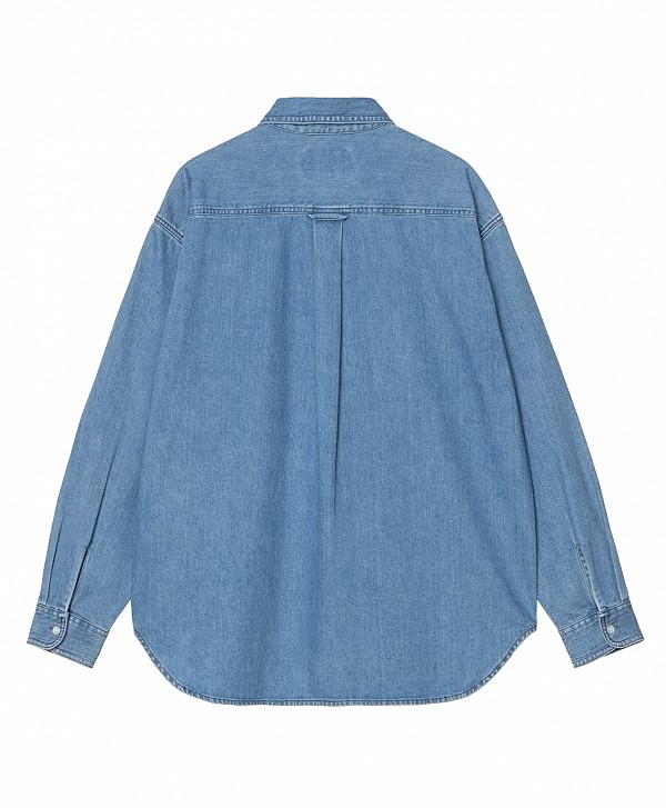 CARHARTT WIP LUCAS LONG SLEEVE SHIRT BLUE STONE WASHED