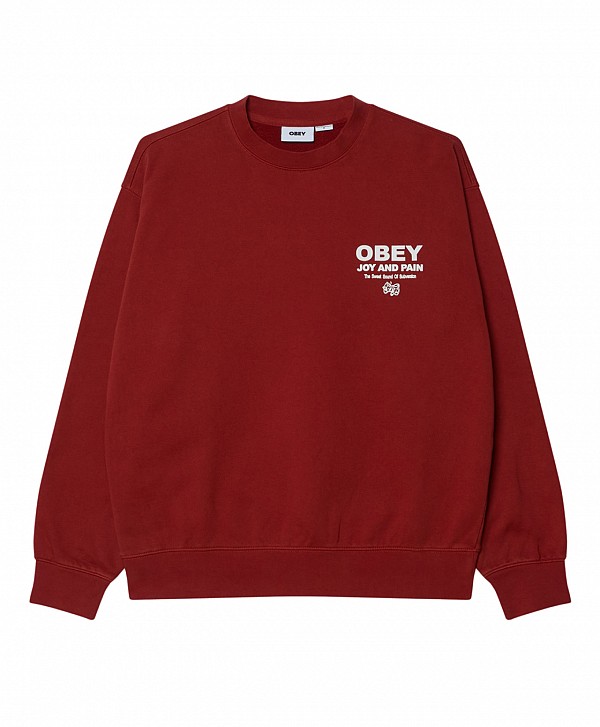 OBEY JOY CREW RED ORCHE FADED WASH