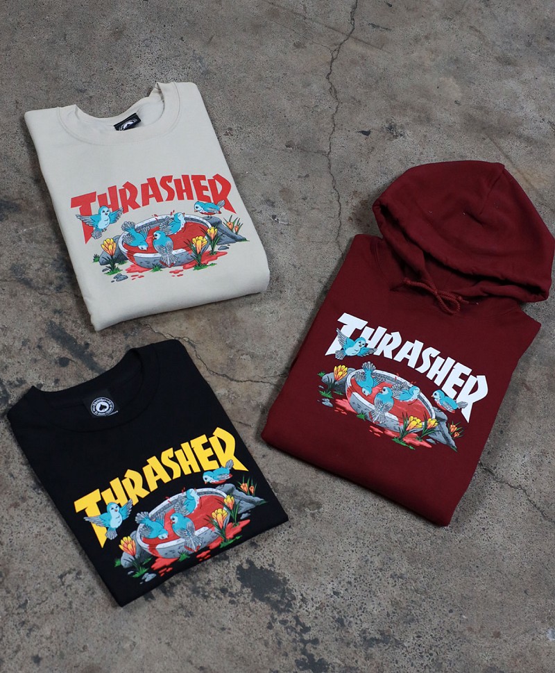 THRASHER BLOOD BATH HOOD MAROON